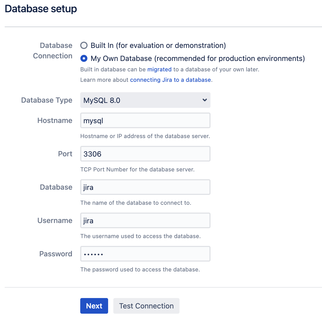 Config database